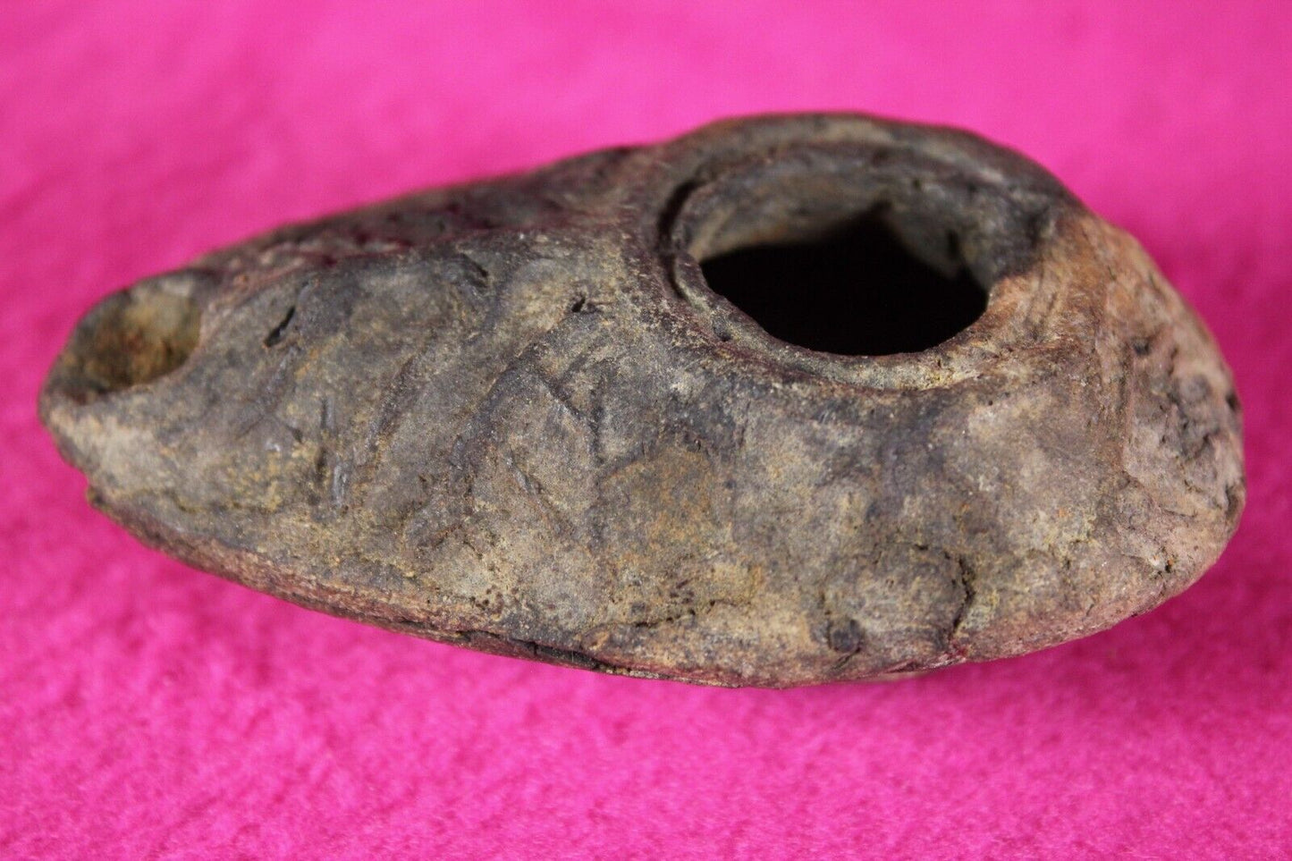 Holy Land Jesus Christ Homeland Artifact Oil Lamp Israel 300-500 AD with COA J45