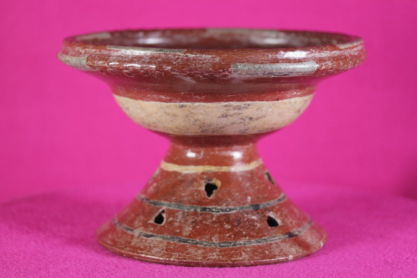 Authentic Pre Columbian Artifact Pedestal Bowl Chupicuaro Arte Primitivo COA T62
