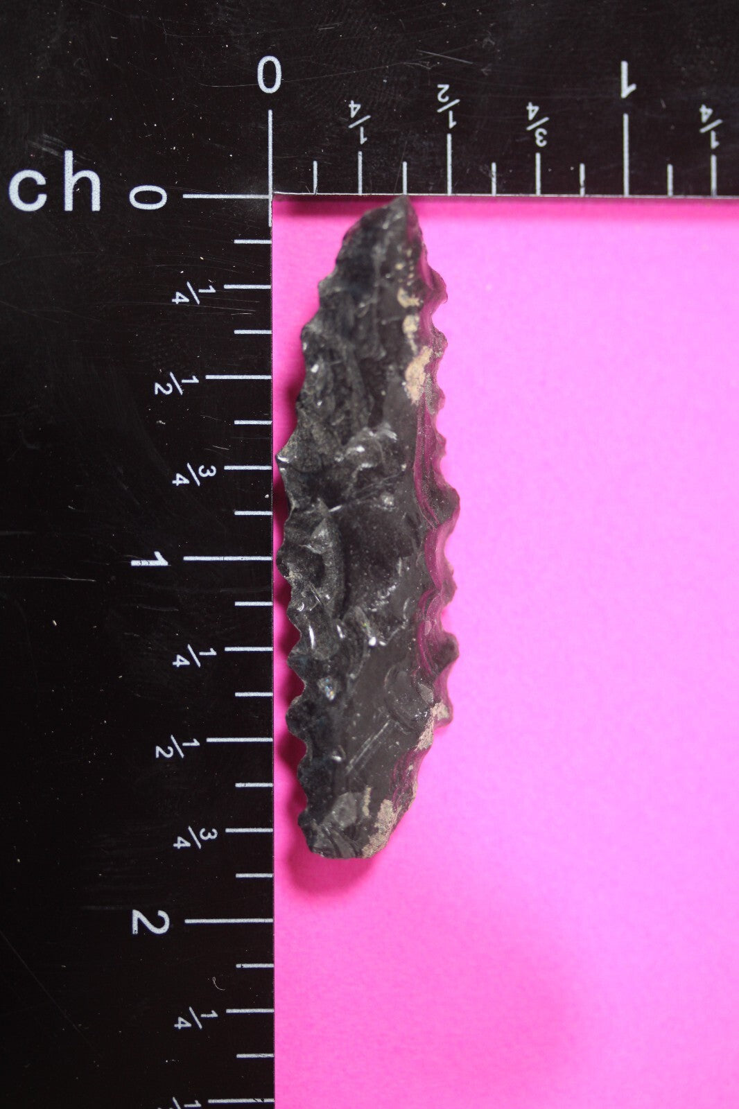 Authentic Pre Columbian Artifact Aztec Arrowhead Battle of Mexico City COA 46