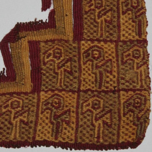 Authentic Pre Columbian Artifact Frameable Textile Border Chancay Peru COA 12