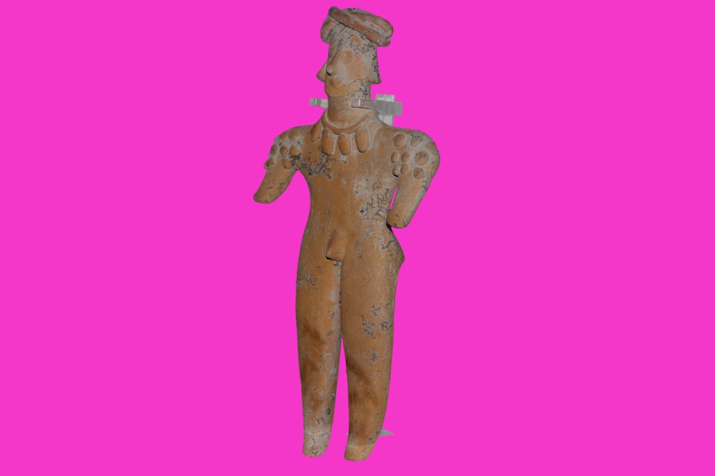 Pre Columbian Artifact 8 Inch Shaman Tomb Figure Colima Mexico 100 BC COA 249