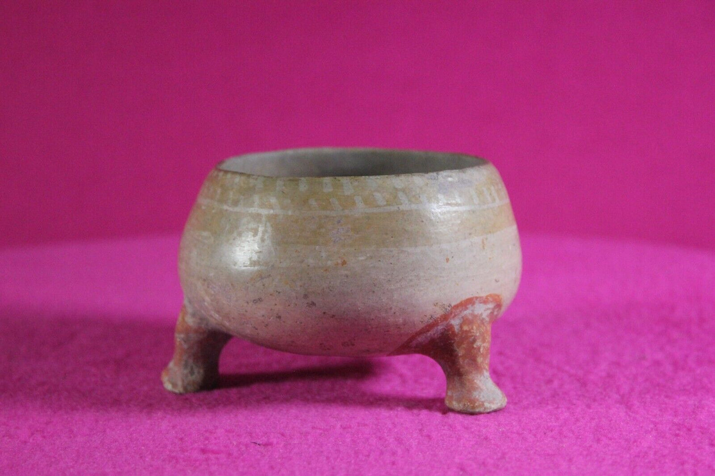 Authentic Pre Columbian Artifact Mini Tripod Bowl 1000-1400 AD Nicaragua COA J92