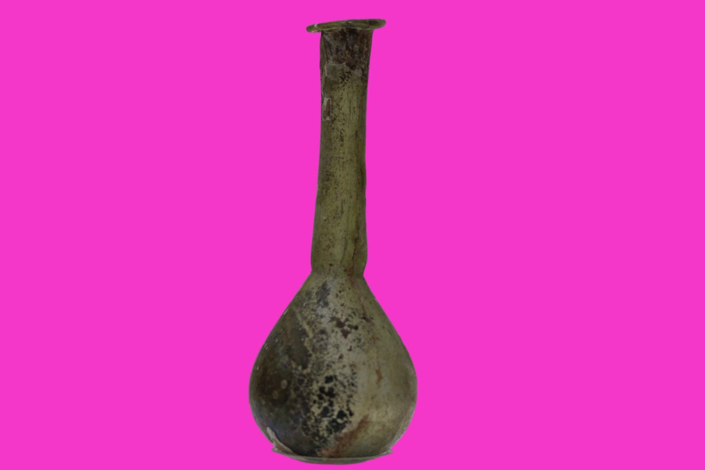 Authentic Ancient Holy Land Artifact Glass Bottle 100-300 AD Roman Era COA J20