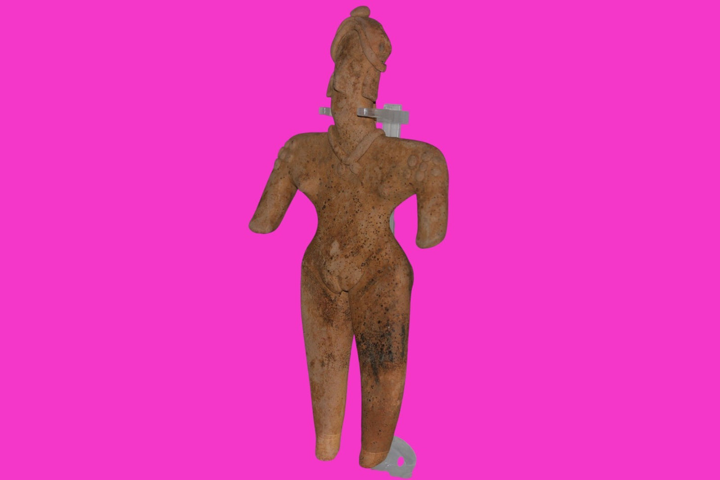 Pre Columbian Artifact BIG Female Shaman Tomb Figure Colima Mexico 100BC COA 237