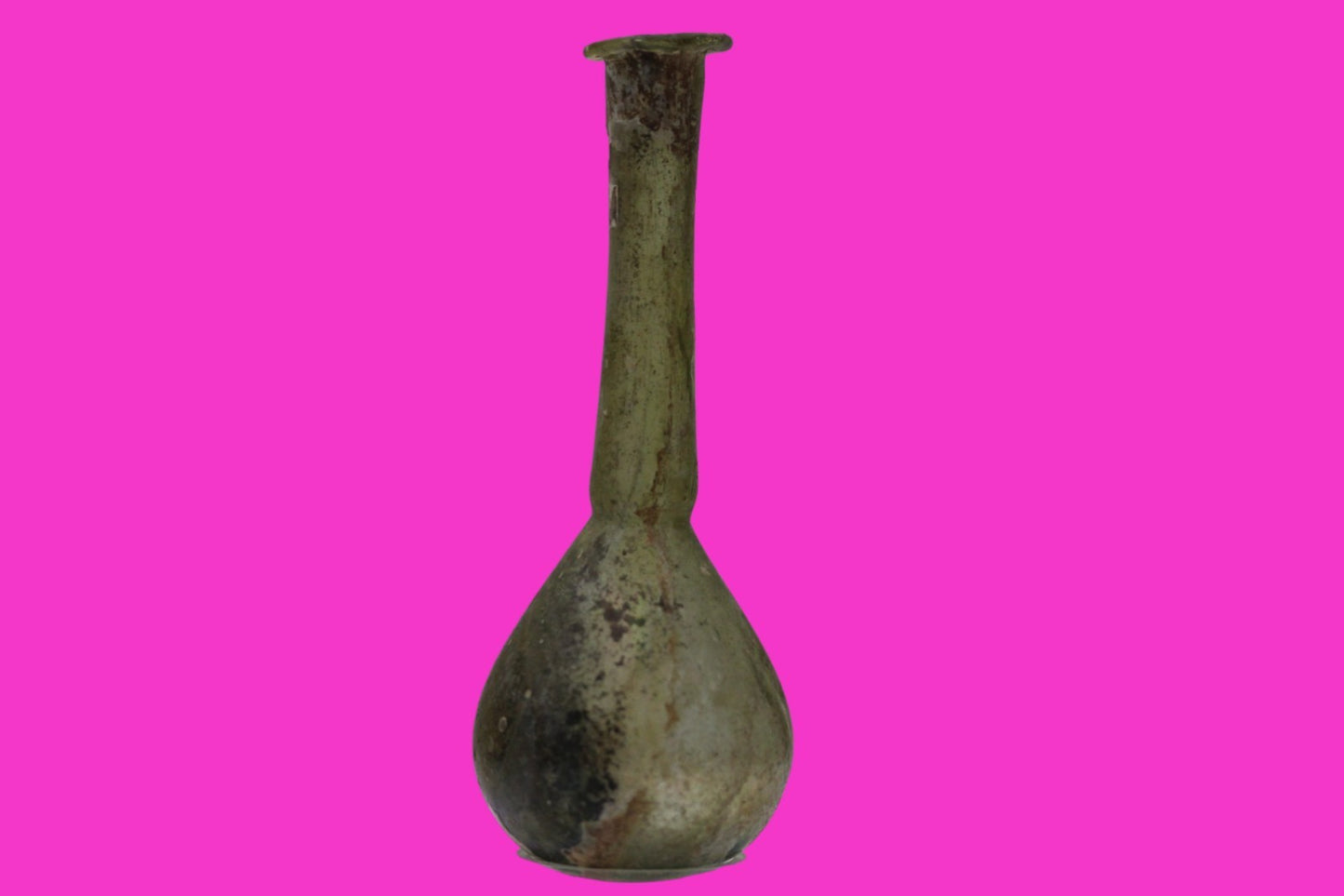 Authentic Ancient Holy Land Artifact Glass Bottle 100-300 AD Roman Era COA J20