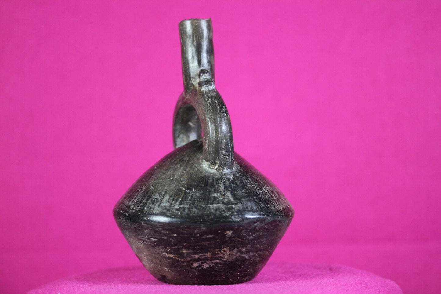 Pre Columbian Artifact Moche Stirrup Jar Pottery 100-800 AD Authentic COA J25