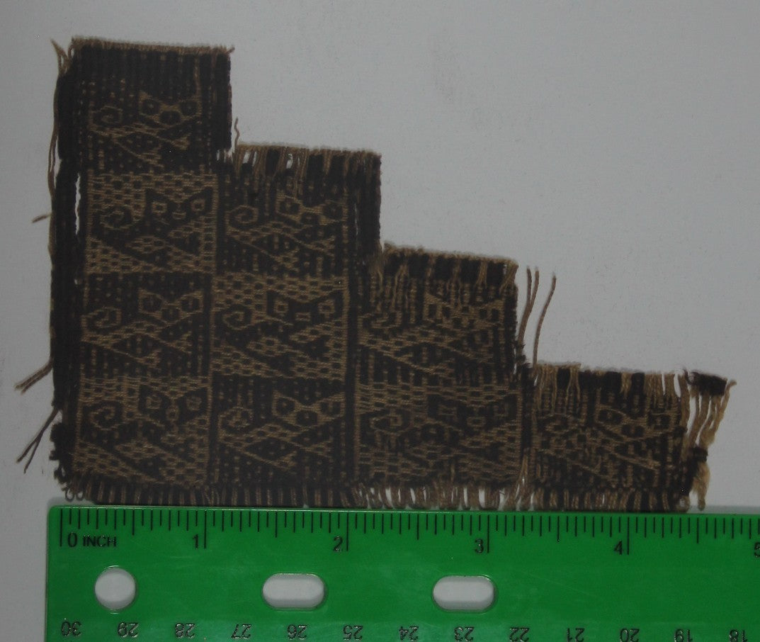 Authentic Pre Columbian Artifact Frameable Textile Border Chancay Peru COA 28