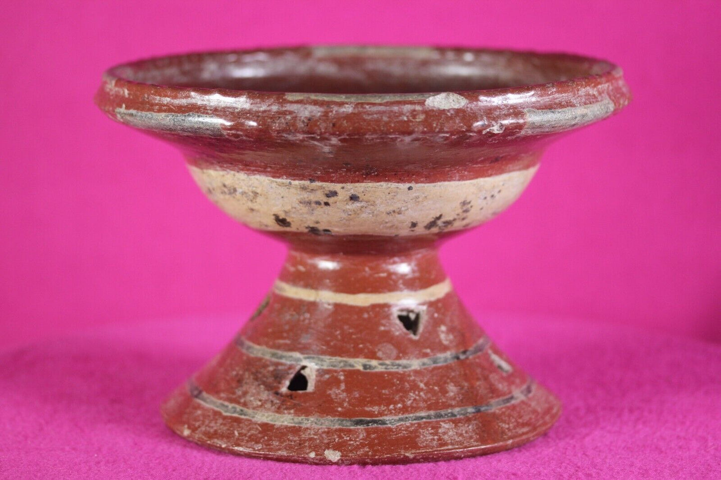 Authentic Pre Columbian Artifact Pedestal Bowl Chupicuaro Arte Primitivo COA T62