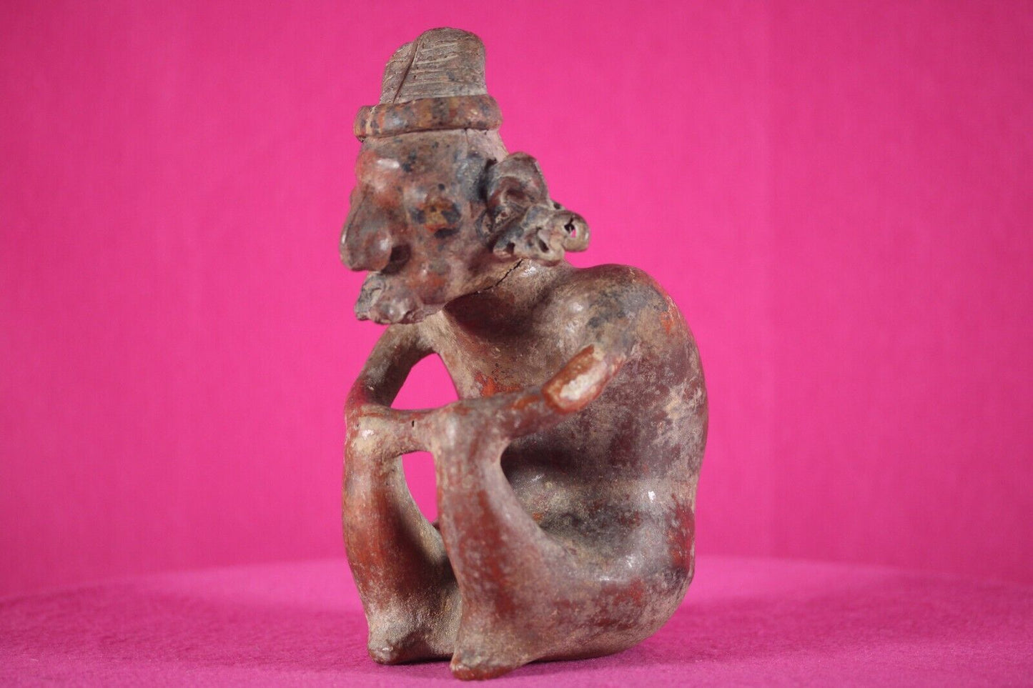 Ex Sotheby's Authentic Pre Columbian Artifact Nayarit Hunchback Figure COA T117