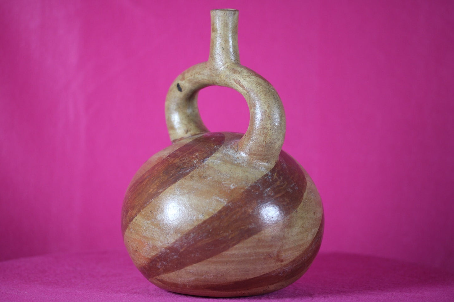 Authentic Pre Columbian Artifact Stirrup Vessel Moche Ex Arte Primitivo COA T32