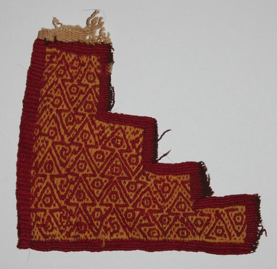 Authentic Pre Columbian Artifact Frameable Textile Border Chancay Peru COA 01