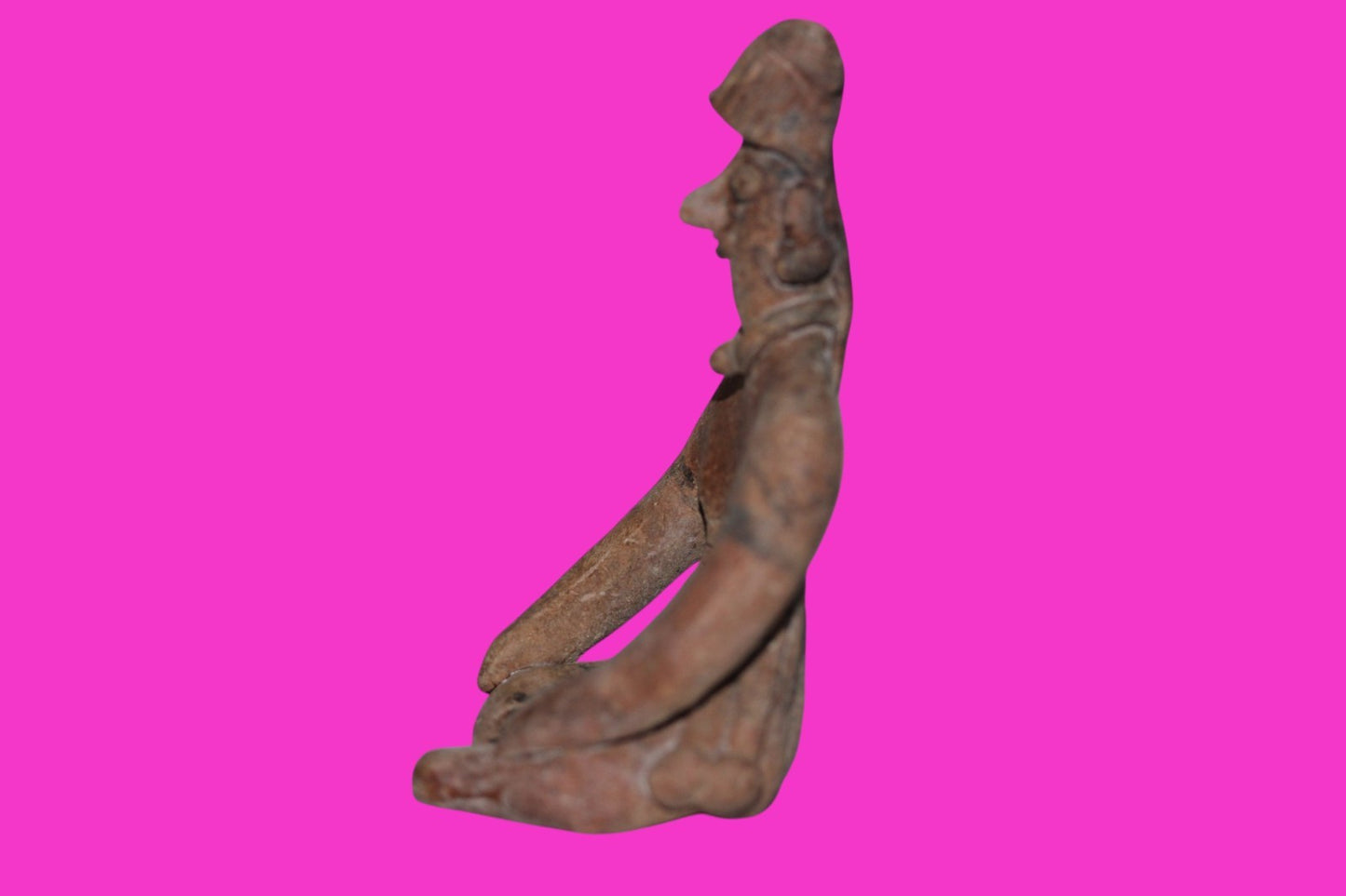 Pre Columbian Artifact Authentic Seated Tomb Figure Colima Mexico 250 AD COA 211