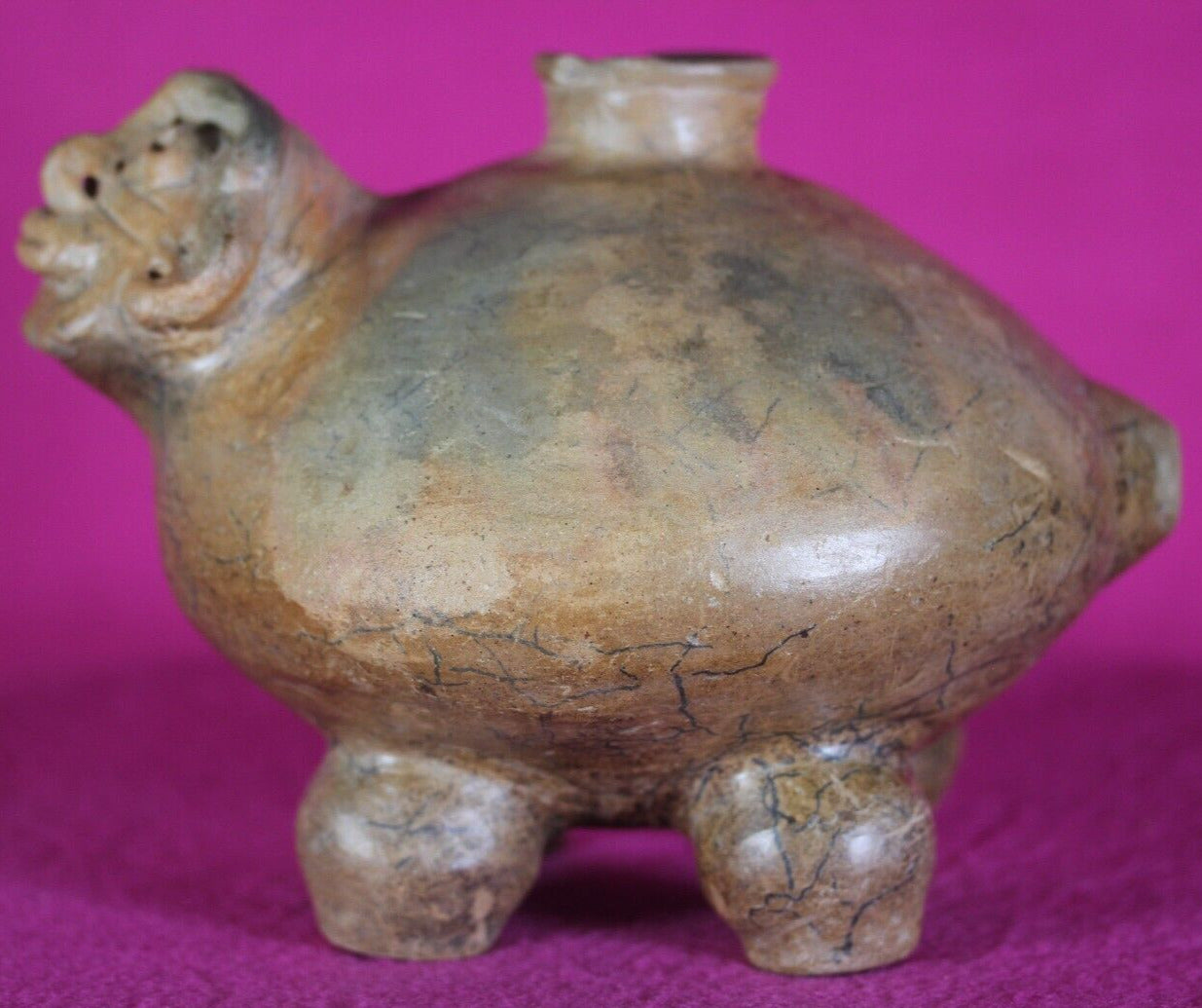 Authentic Pre Columbian Artifact Effigy Jar Calima Ex Arte Primitivo COA T30