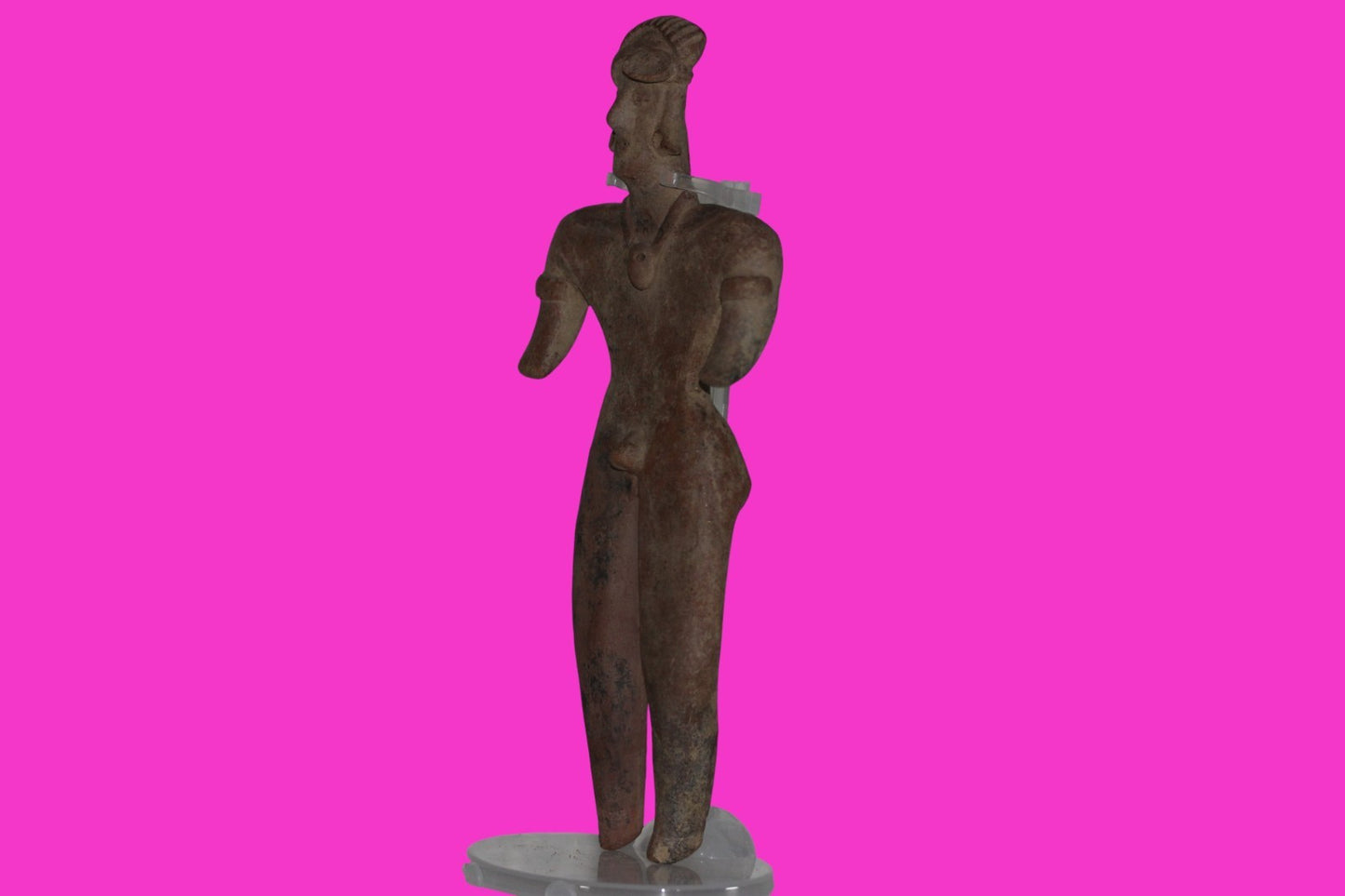 Pre Columbian Artifact Huge 9 Inch Tall Tomb Figure Colima Mexico 100 BC COA 233