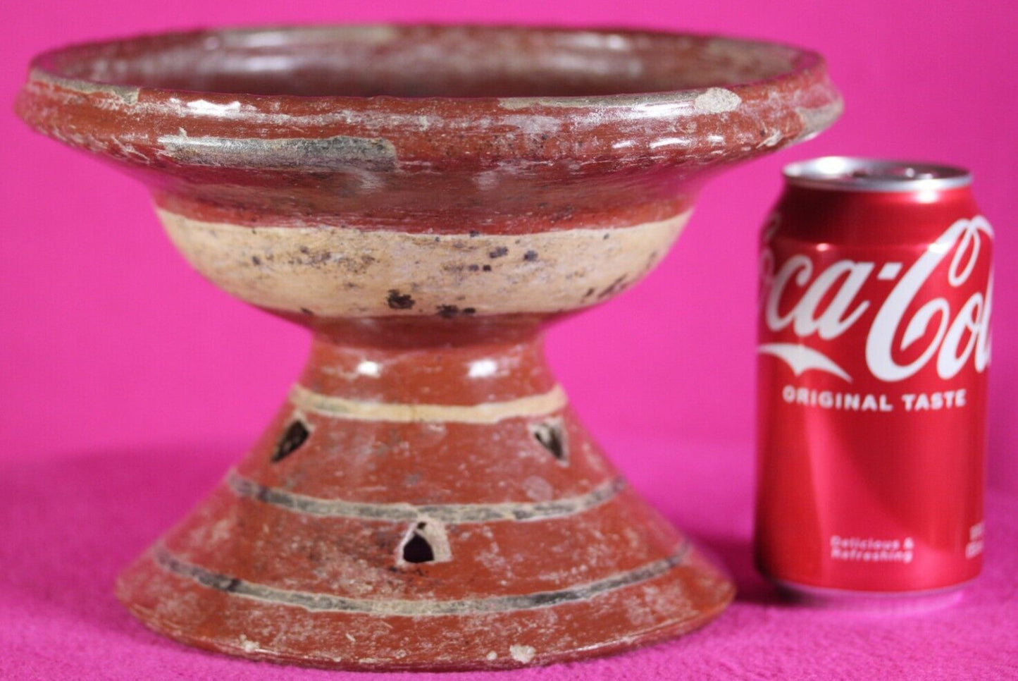 Authentic Pre Columbian Artifact Pedestal Bowl Chupicuaro Arte Primitivo COA T62