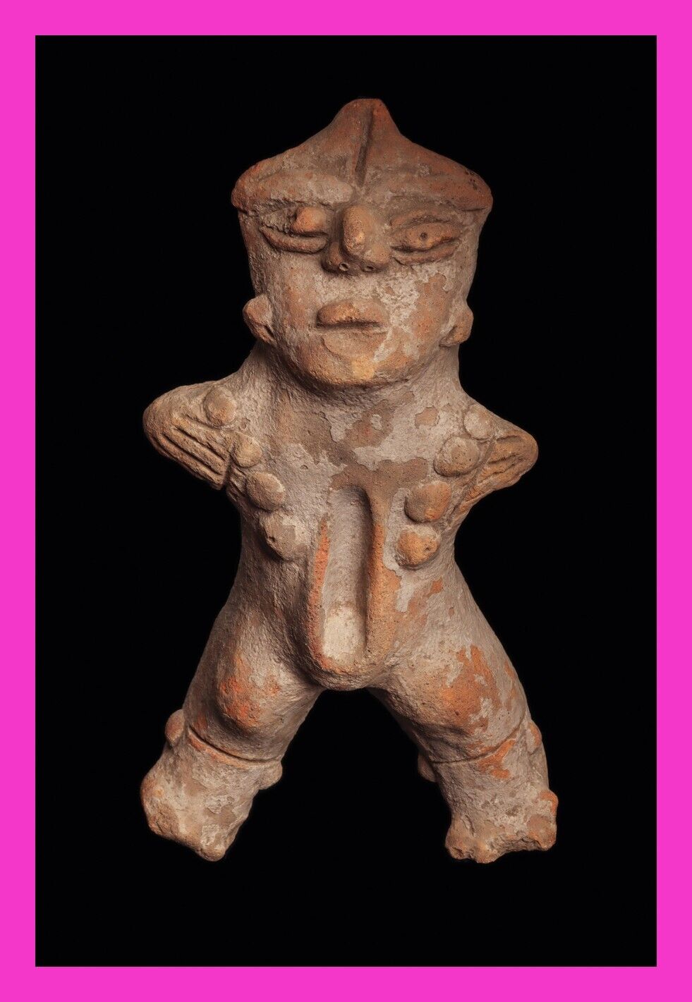 Authentic Pre Columbian Artifact Caesarian Section Mexico Arte Primitivo T125
