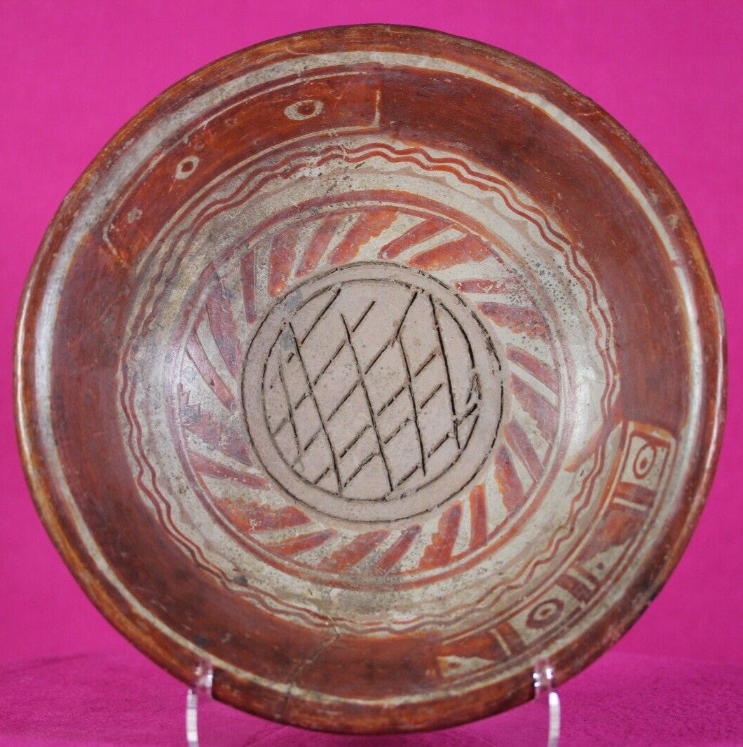 Authentic Pre Columbian Artifact Tripod Bowl Michoacan Mexico 200 BC COA T73