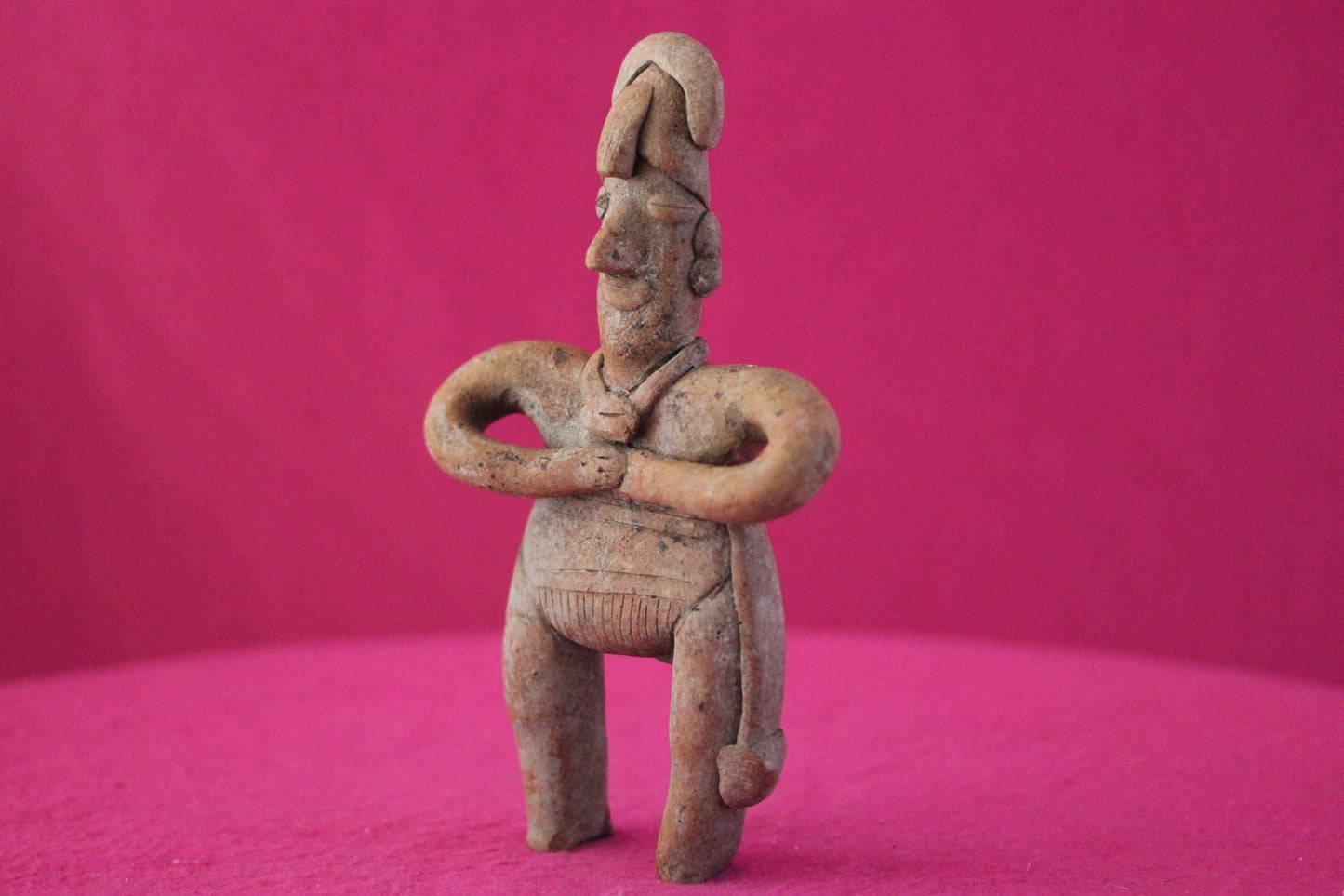 Authentic Pre Columbian Artifact Male Shaman Tomb Figure Colima Mexico COA 200