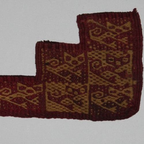 Authentic Pre Columbian Artifact Frameable Textile Border Chancay Peru COA 05