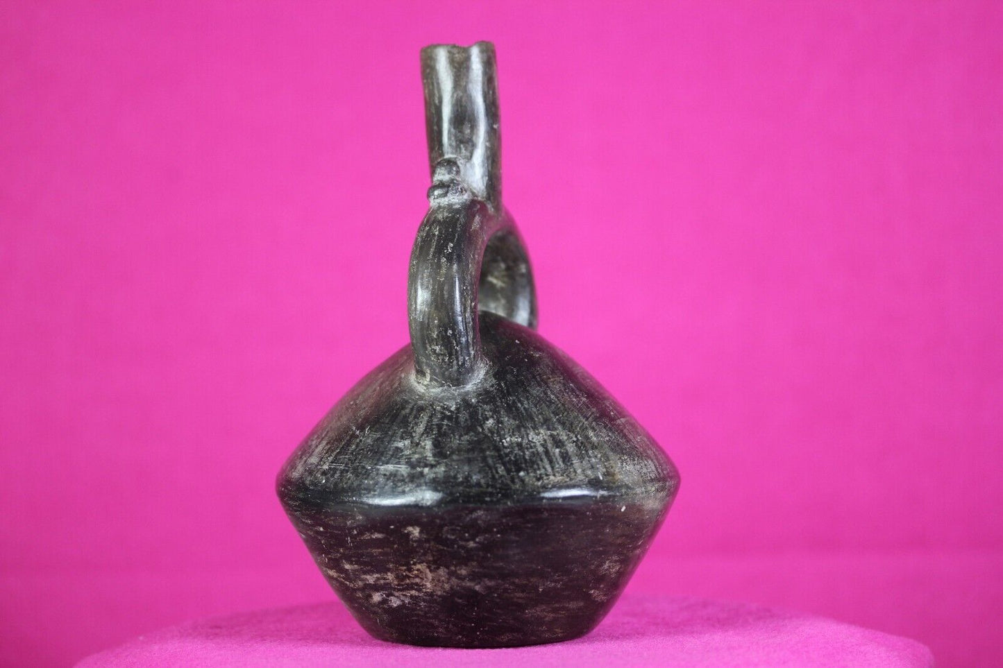Pre Columbian Artifact Moche Stirrup Jar Pottery 100-800 AD Authentic COA J25