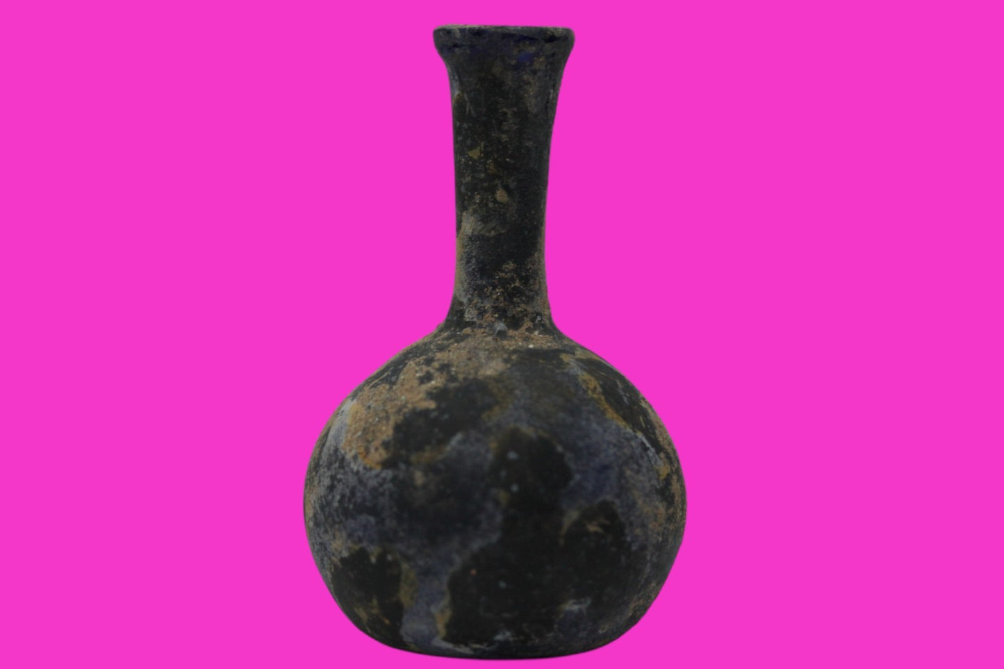 Holy Land Artifact Authentic Ancient Glass Bottle 100-300 AD Roman Era COA J21
