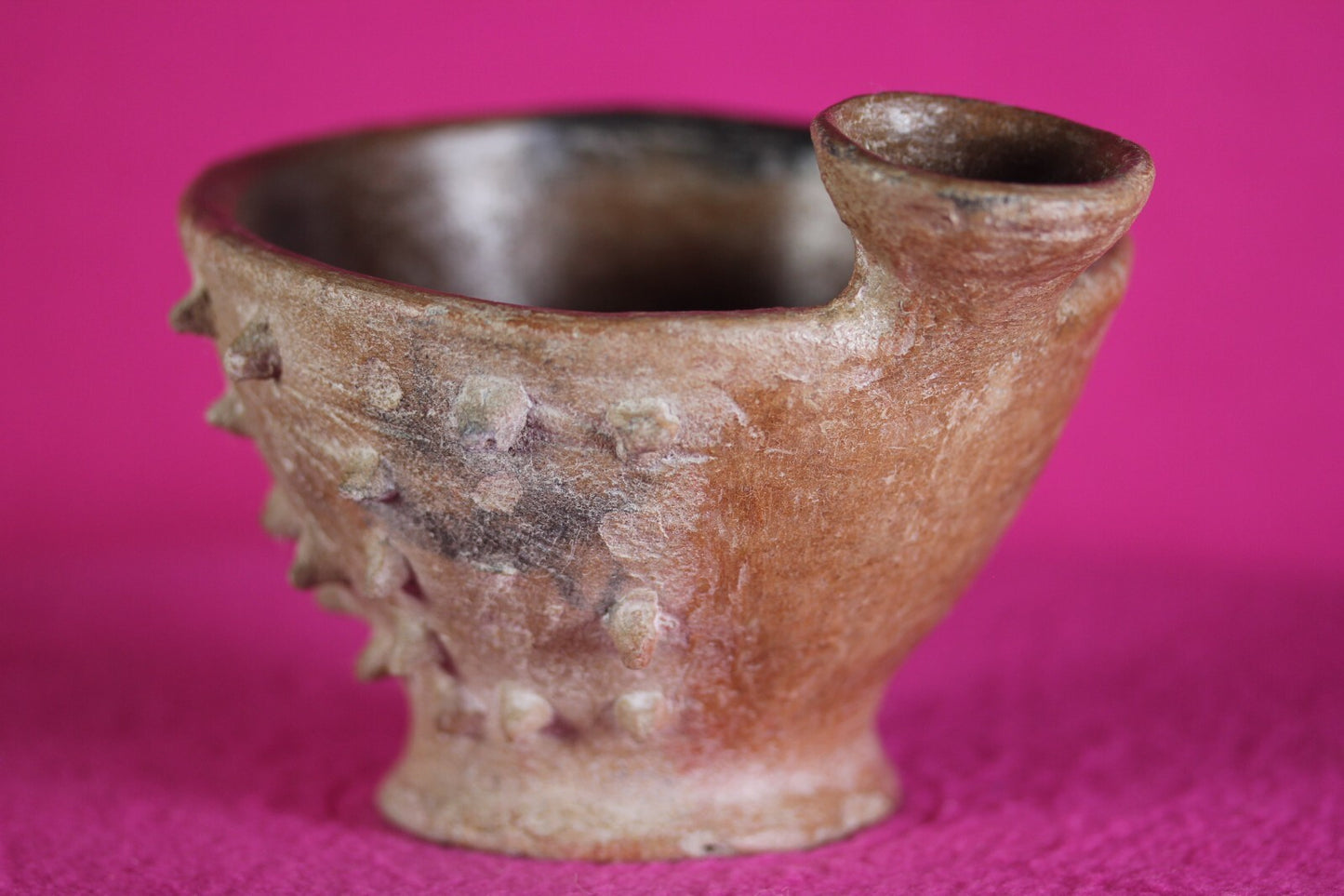 Authentic Pre Columbian Artifact Spiked Bowl Michoacan Ex Arte Primitivo COA T08