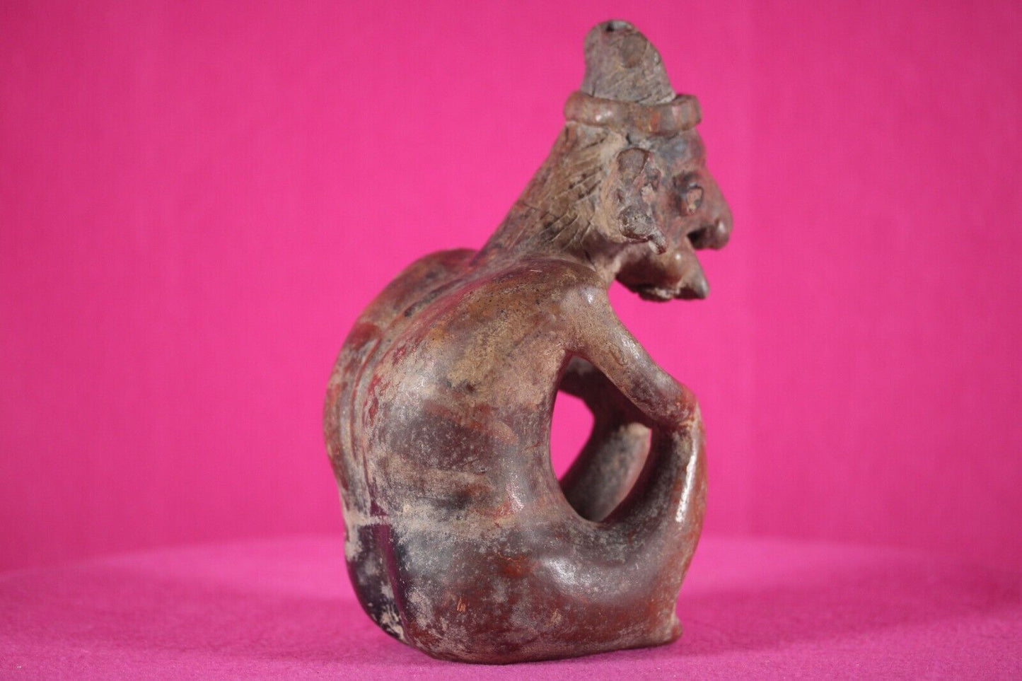Ex Sotheby's Authentic Pre Columbian Artifact Nayarit Hunchback Figure COA T117
