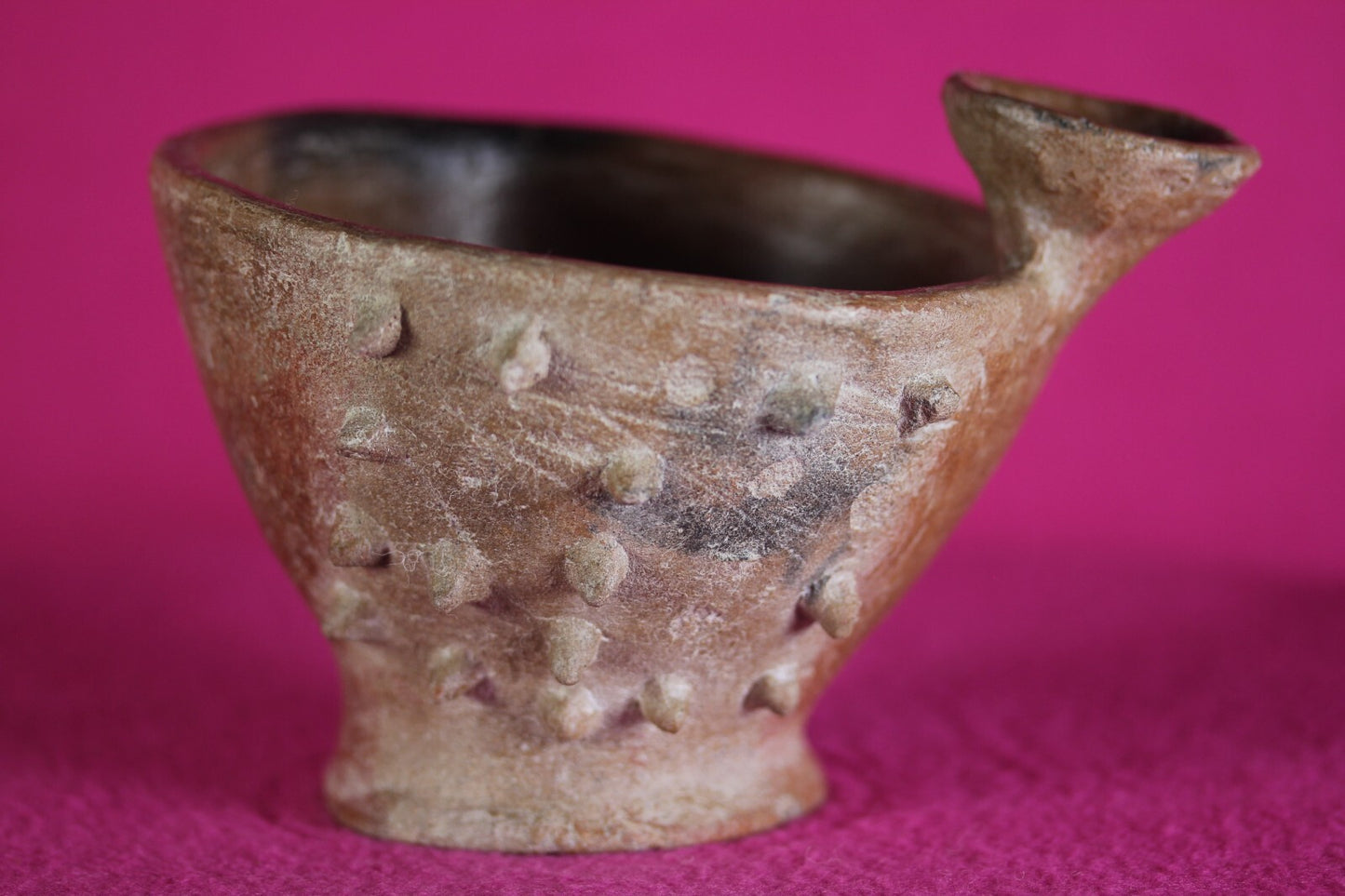 Authentic Pre Columbian Artifact Spiked Bowl Michoacan Ex Arte Primitivo COA T08