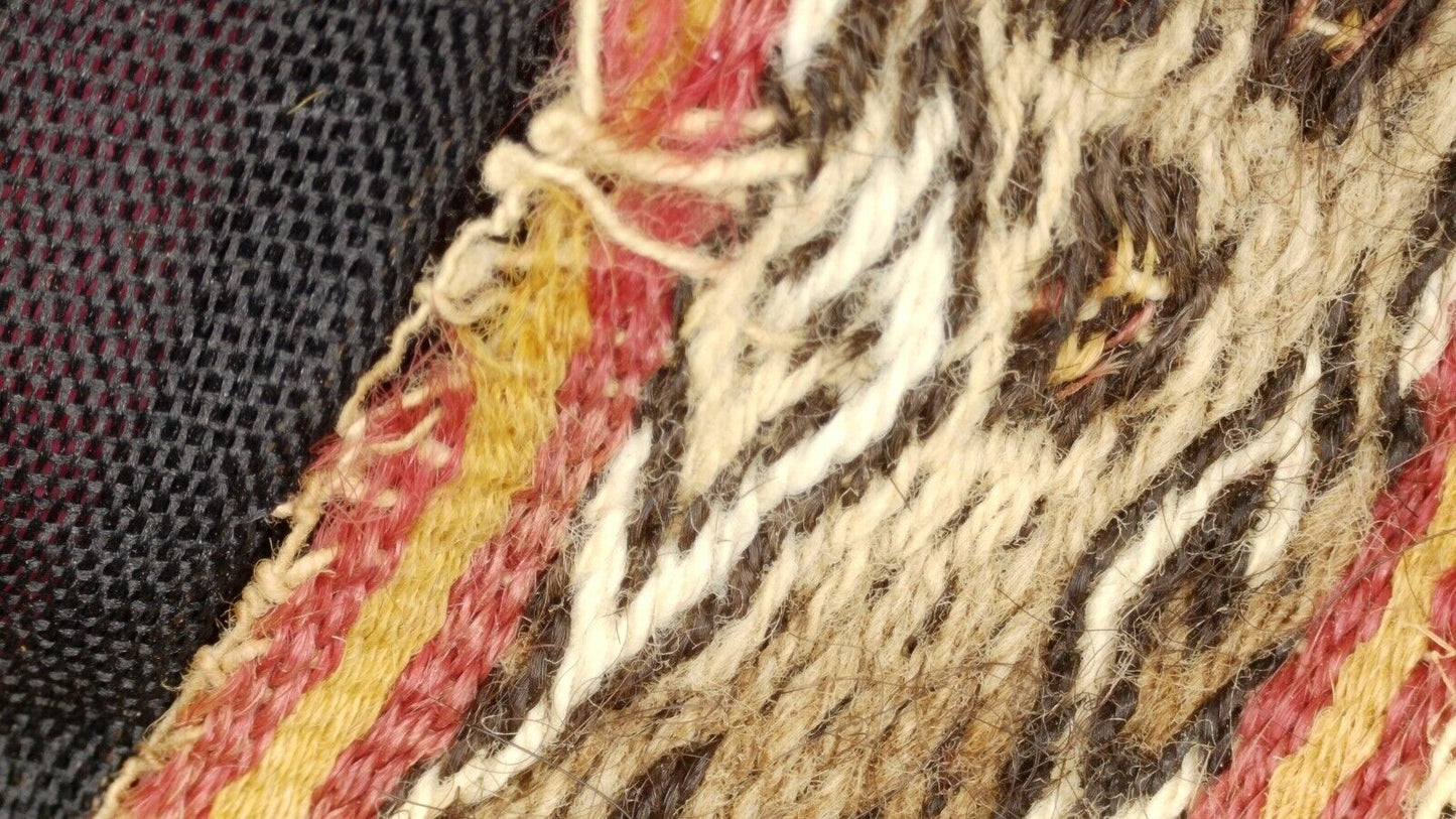 Authentic Pre Columbian Artifact Chancay Lace Textile Shroud Spooky Spirits COA