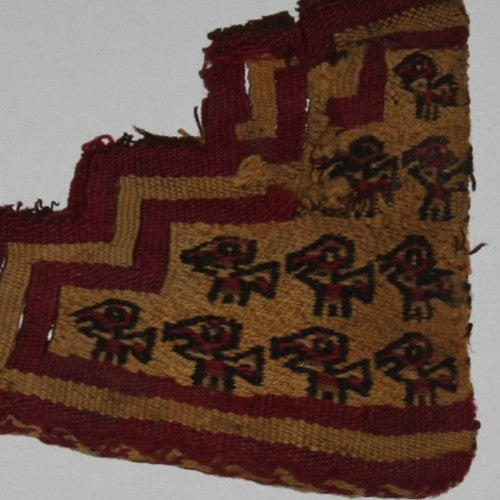 Authentic Pre Columbian Artifact Frameable Textile Border Chancay Peru COA 02