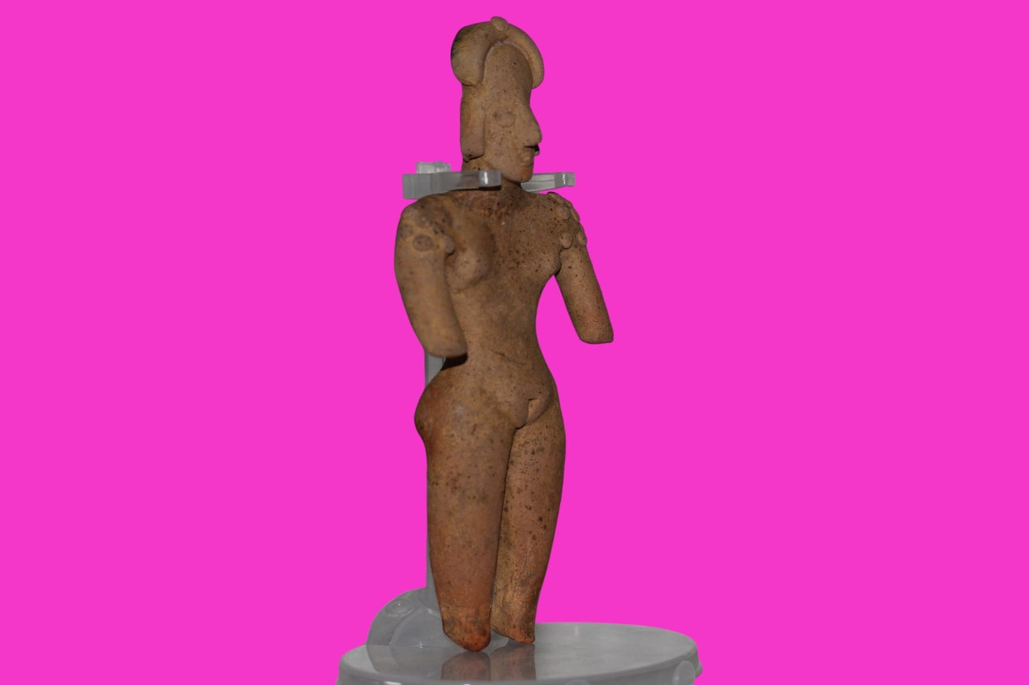 Pre Columbian Artifact 6in Female Shaman Tomb Figure Colima Mexico 100BC COA 253