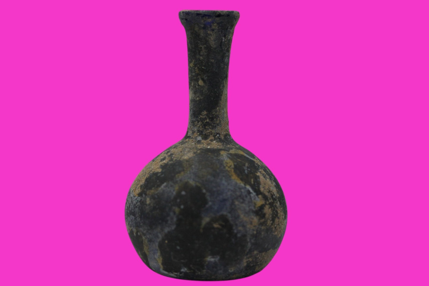 Holy Land Artifact Authentic Ancient Glass Bottle 100-300 AD Roman Era COA J21