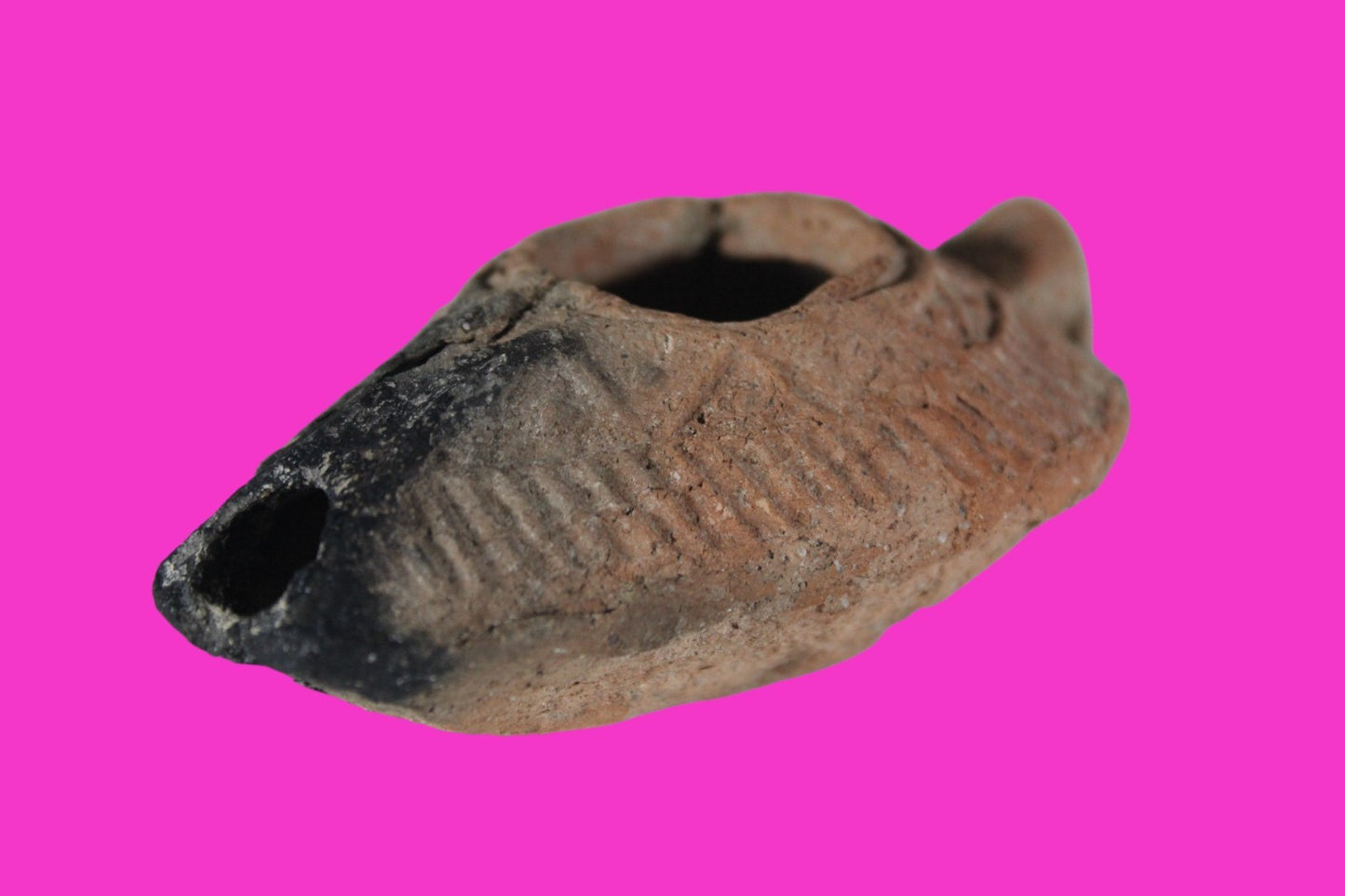 Ancient Holy Land Oil Lamp Artifact Jesus Christ Home Israel 300-600 AD COA 89