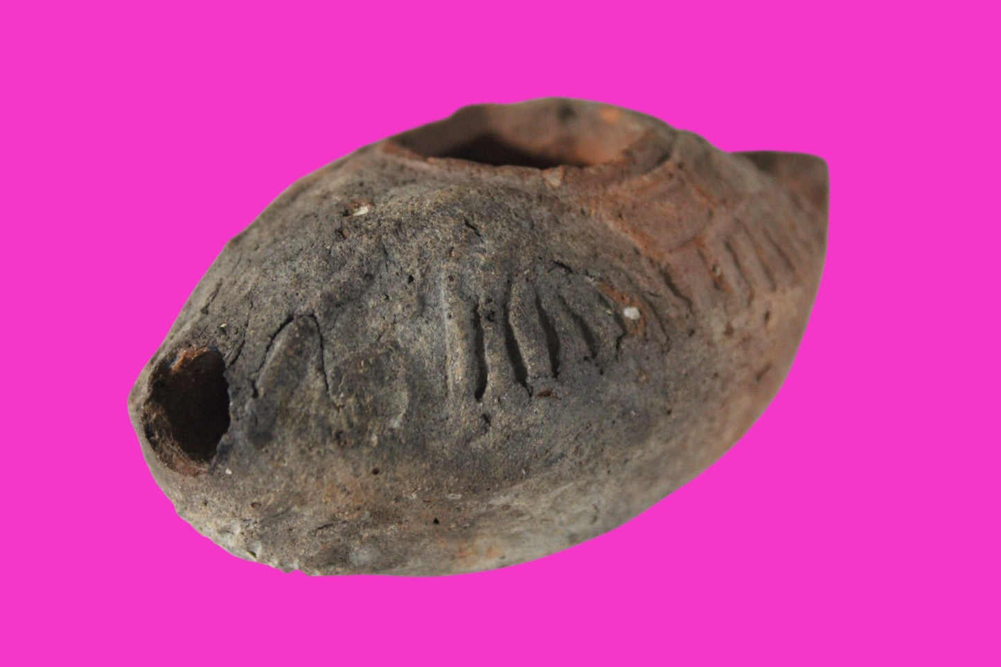 Ancient Holy Land Oil Lamp Artifact Jesus Christ Home Israel 300-600 AD COA 69