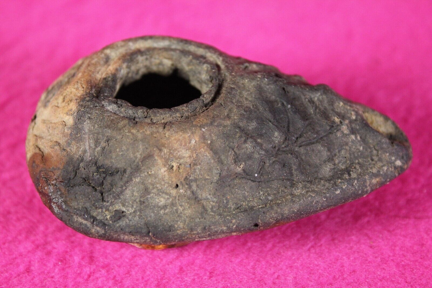 Holy Land Jesus Christ Homeland Artifact Oil Lamp Israel 300-500 AD with COA J45