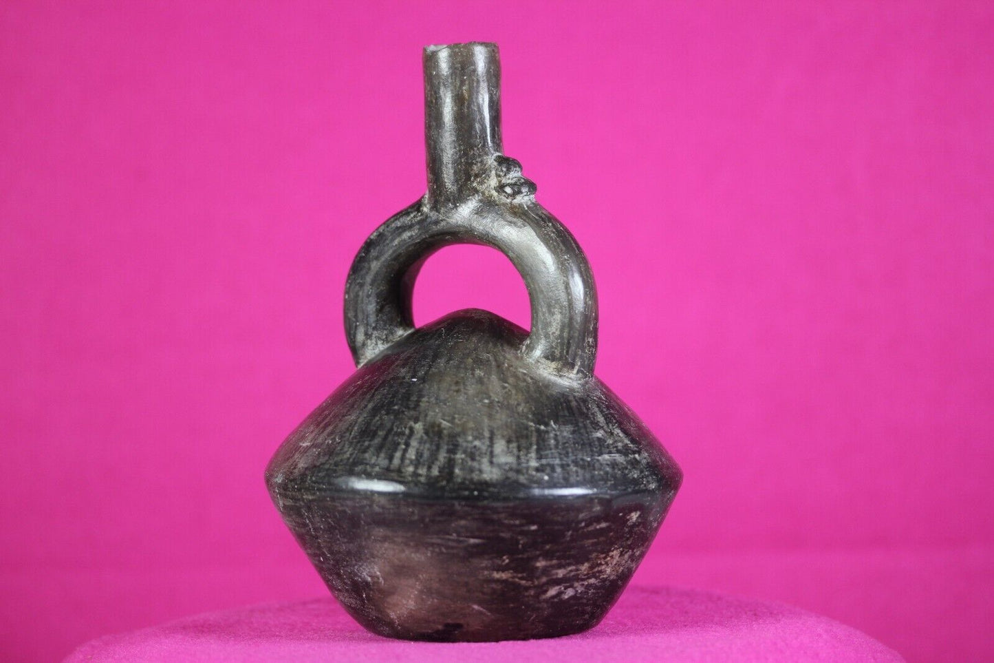 Pre Columbian Artifact Moche Stirrup Jar Pottery 100-800 AD Authentic COA J25