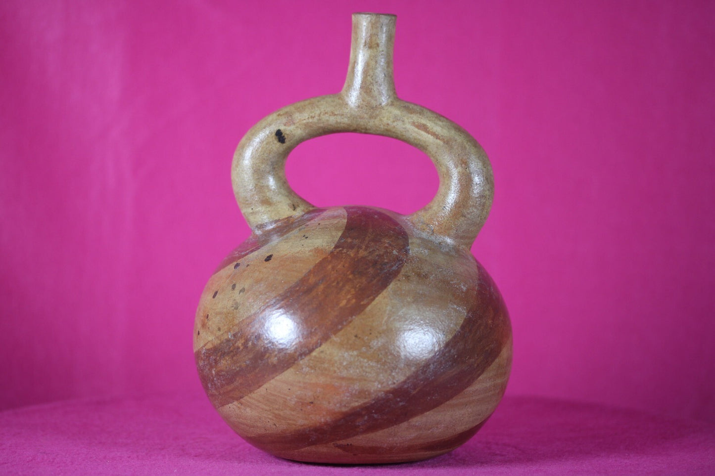 Authentic Pre Columbian Artifact Stirrup Vessel Moche Ex Arte Primitivo COA T32