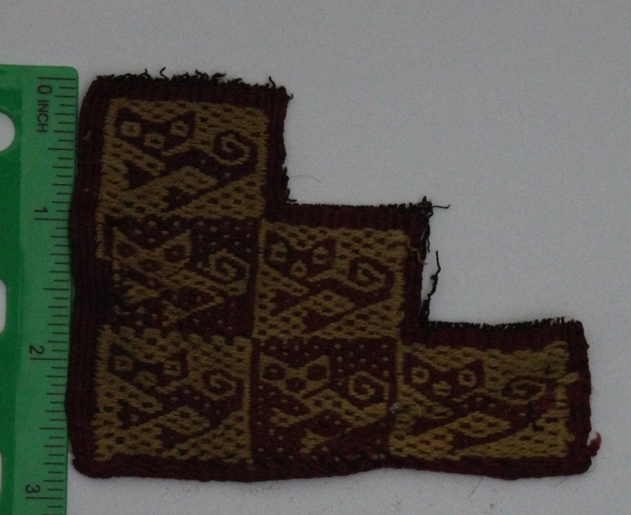 Authentic Pre Columbian Artifact Frameable Textile Border Chancay Peru COA 30