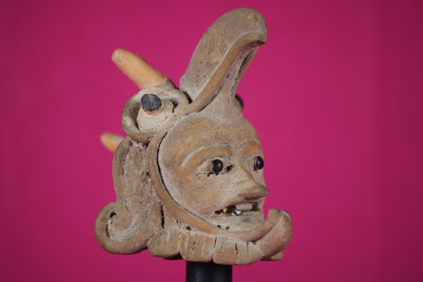 Ex Actor Kirk Douglas Authentic Pre Columbian Artifact Veracruz Helmet COA T112
