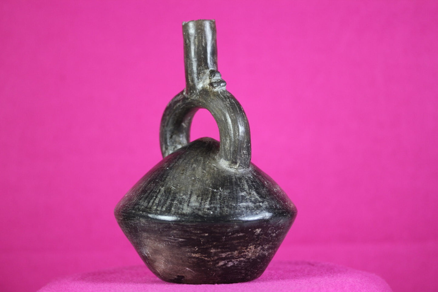Pre Columbian Artifact Moche Stirrup Jar Pottery 100-800 AD Authentic COA J25