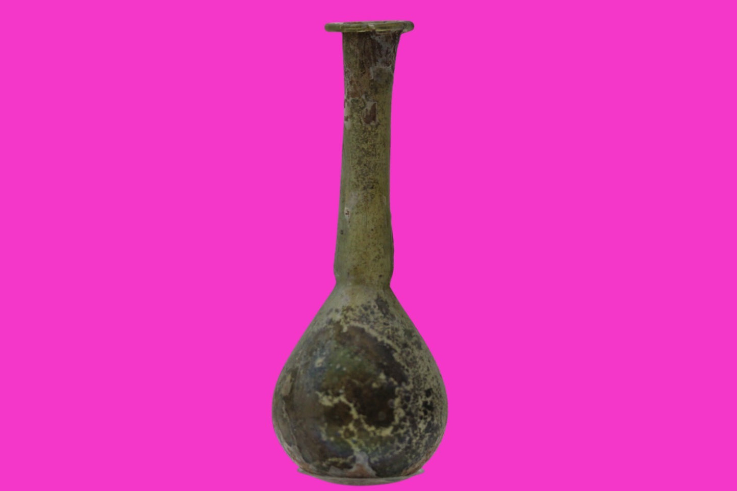 Authentic Ancient Holy Land Artifact Glass Bottle 100-300 AD Roman Era COA J20