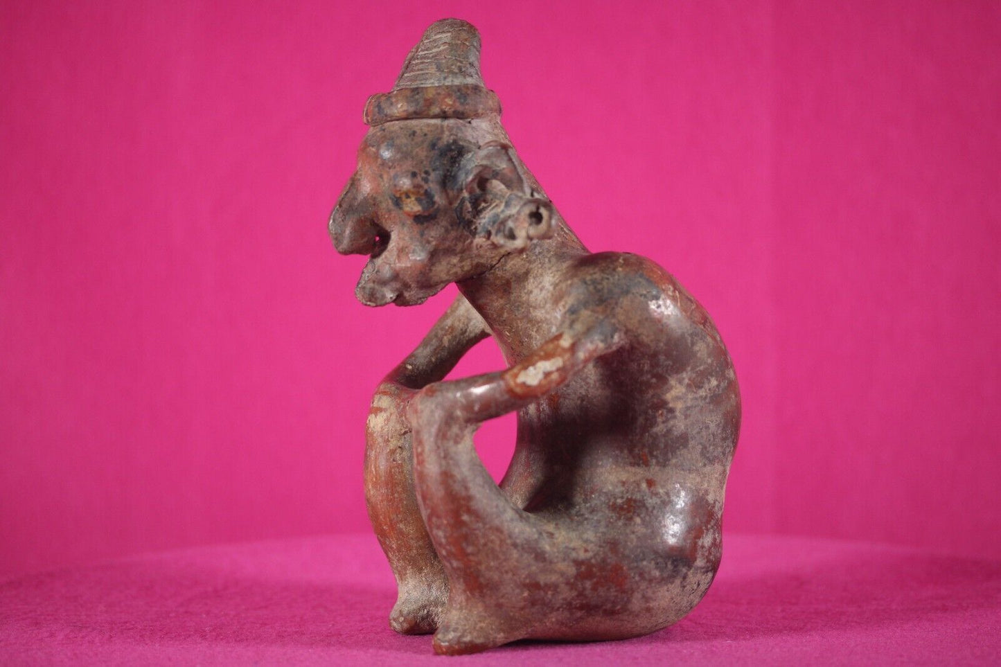 Ex Sotheby's Authentic Pre Columbian Artifact Nayarit Hunchback Figure COA T117