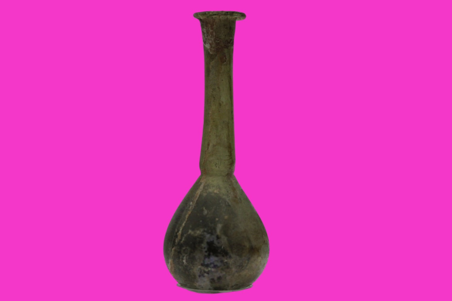 Authentic Ancient Holy Land Artifact Glass Bottle 100-300 AD Roman Era COA J20