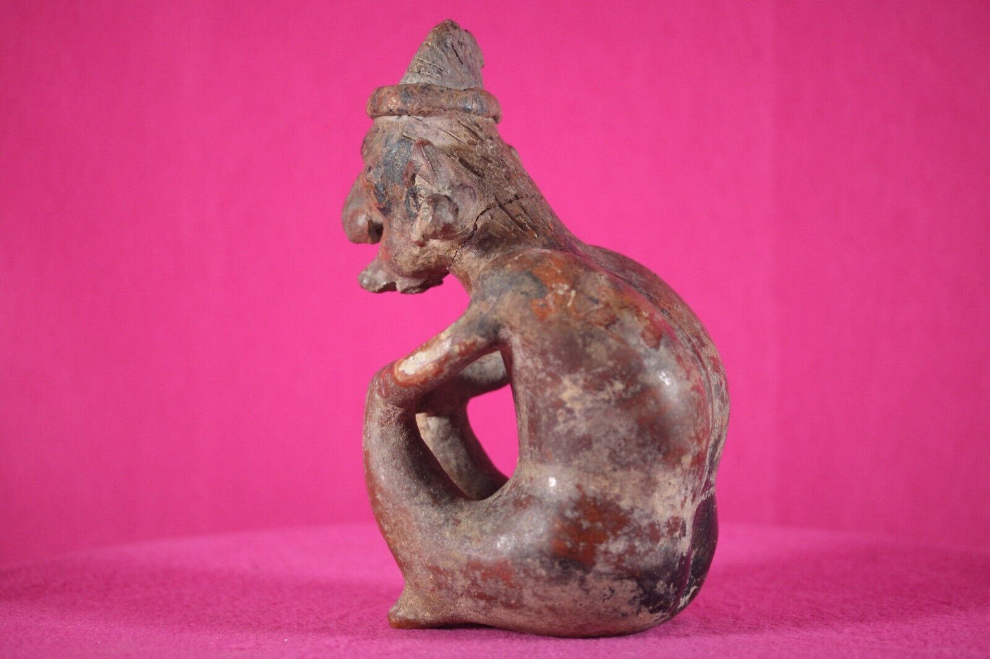 Ex Sotheby's Authentic Pre Columbian Artifact Nayarit Hunchback Figure COA T117