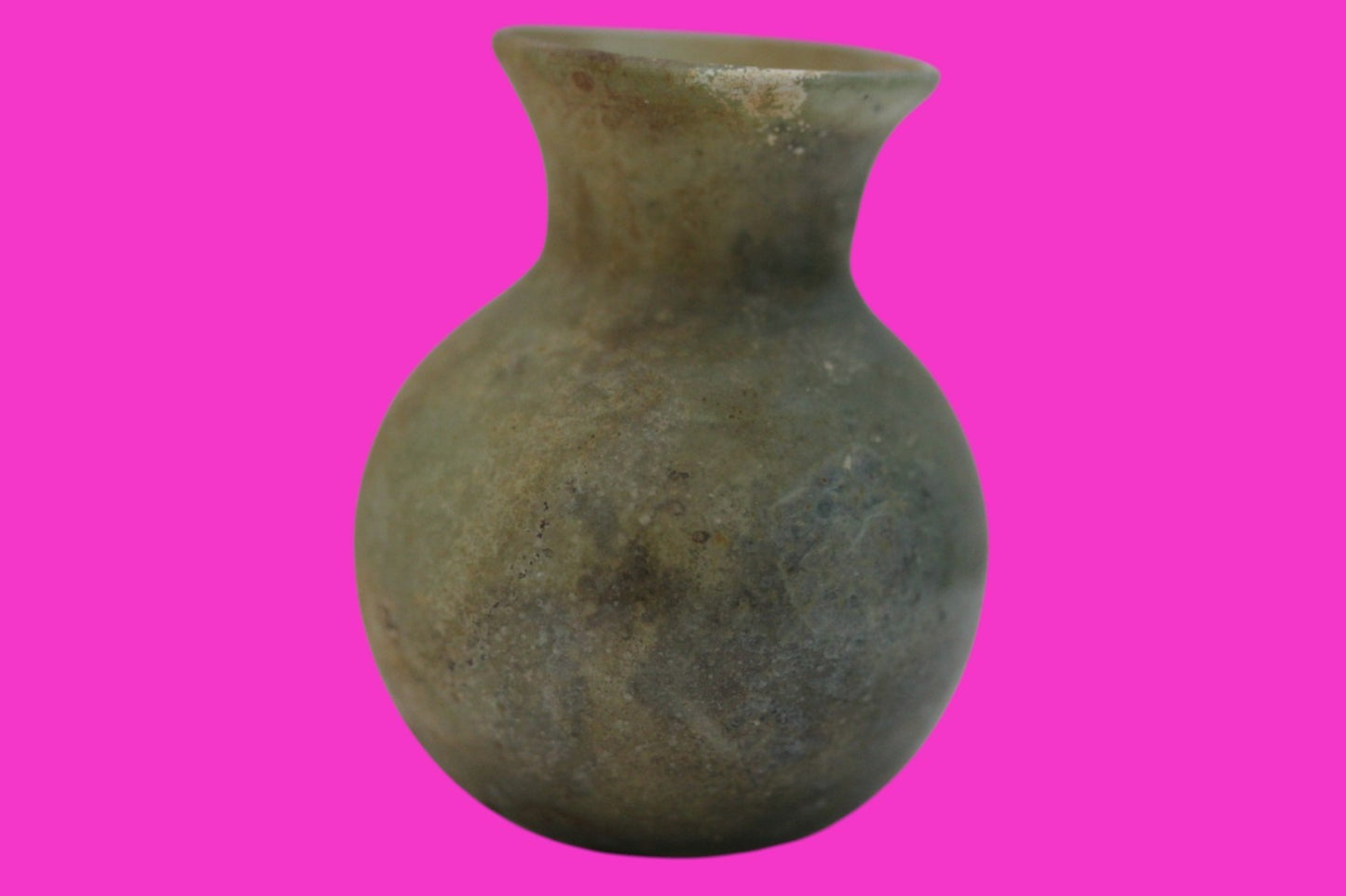 Authentic Ancient Holy Land Artifact Glass Bottle 100-300 AD Roman Era COA J17