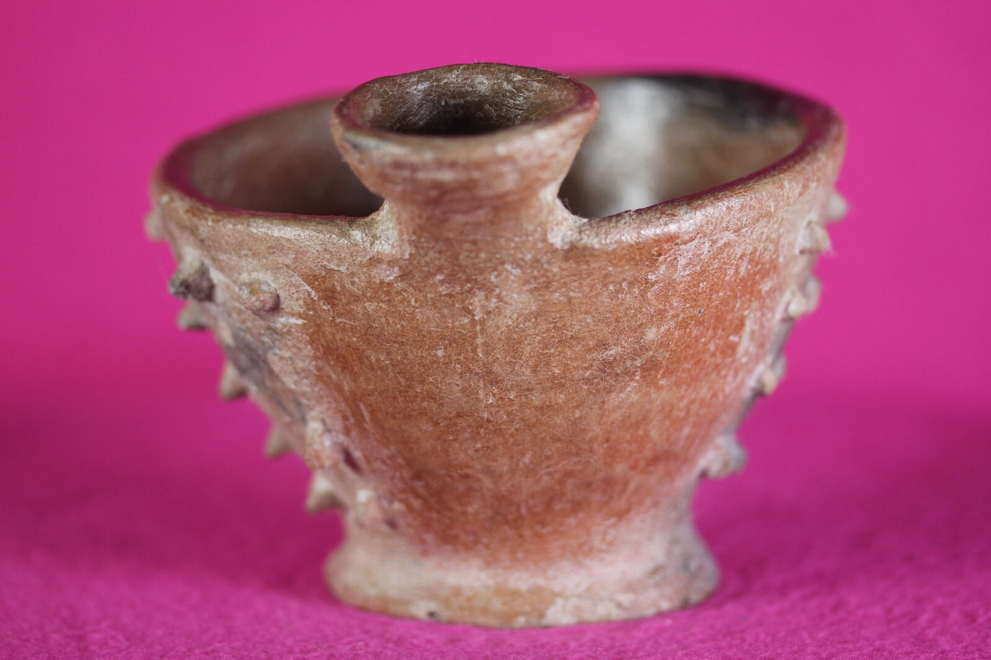Authentic Pre Columbian Artifact Spiked Bowl Michoacan Ex Arte Primitivo COA T08