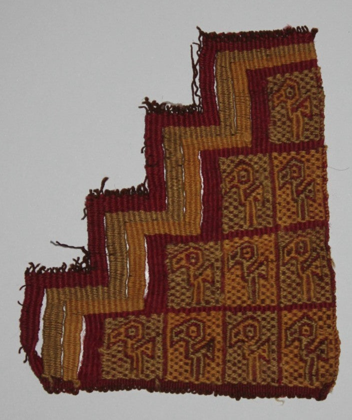 Authentic Pre Columbian Artifact Frameable Textile Border Chancay Peru COA 15
