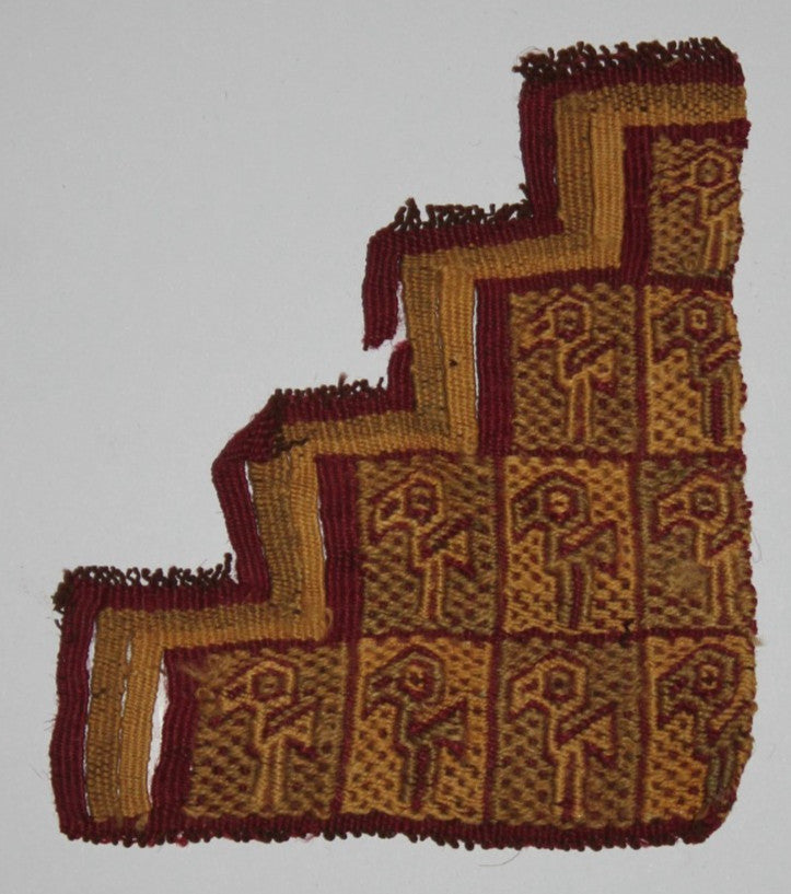 Authentic Pre Columbian Artifact Frameable Textile Border Chancay Peru COA 12