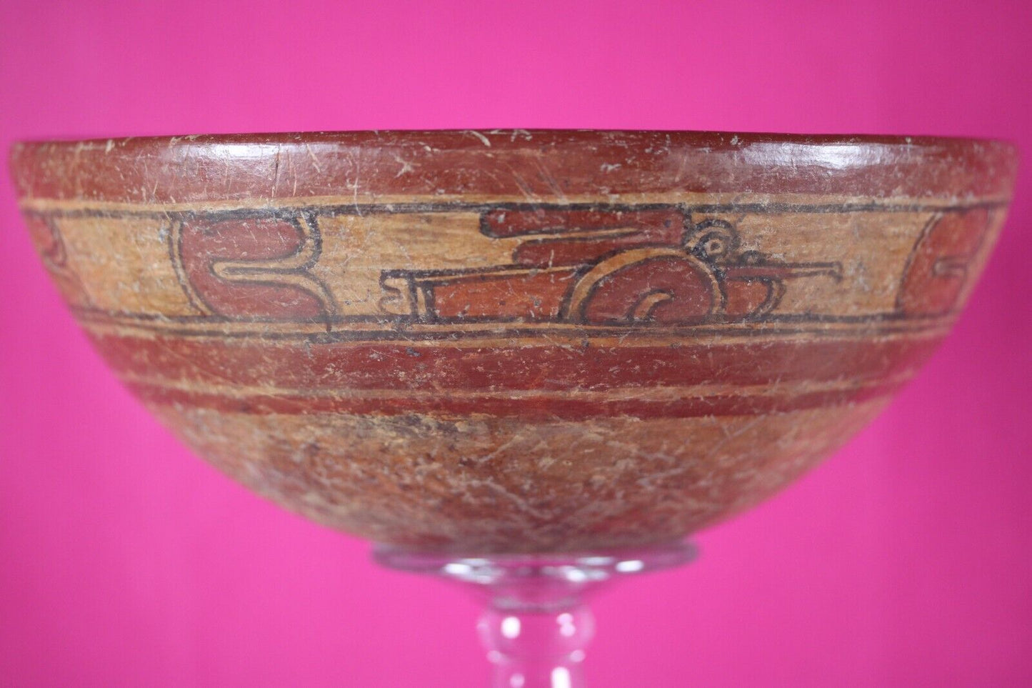 Authentic Pre Columbian Artifact Mayan Decorated Bowl Ex Arte Primitivo COA T119