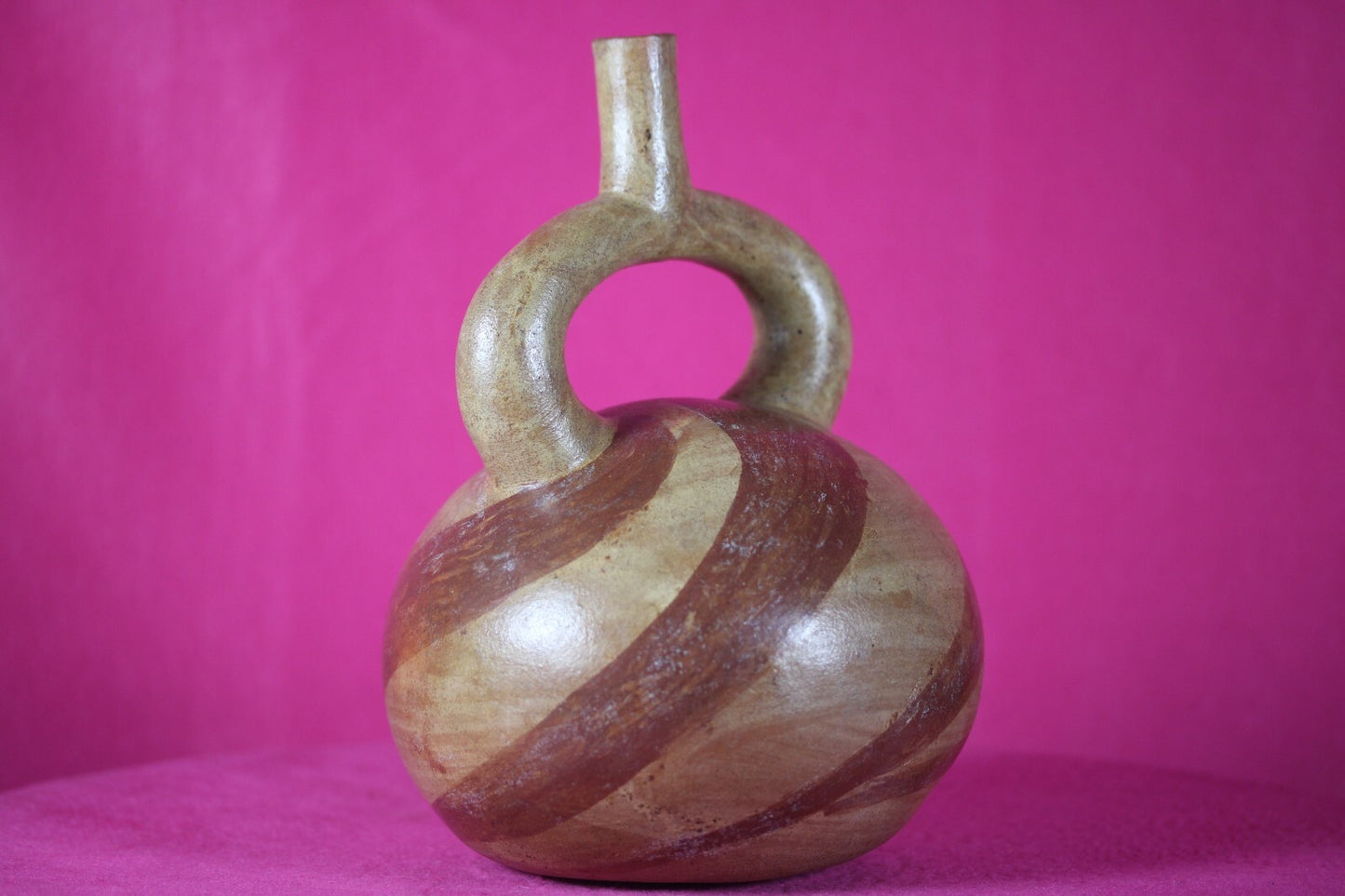 Authentic Pre Columbian Artifact Stirrup Vessel Moche Ex Arte Primitivo COA T32